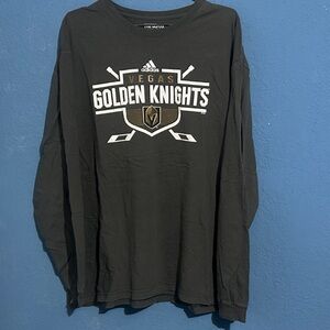 Adidas gray Vegas Golden Knights Long Sleeve Tee